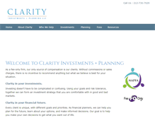 Tablet Screenshot of clarityinv.com